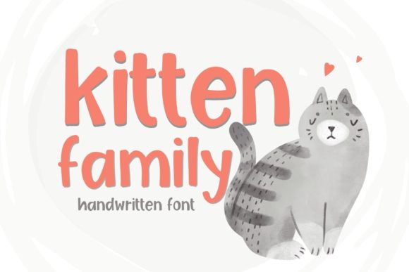 Kitten Family: A Joyful Handwritten Font for Branding