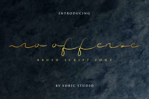 No Offense: A Delicate Handwritten Font for Elegant Branding