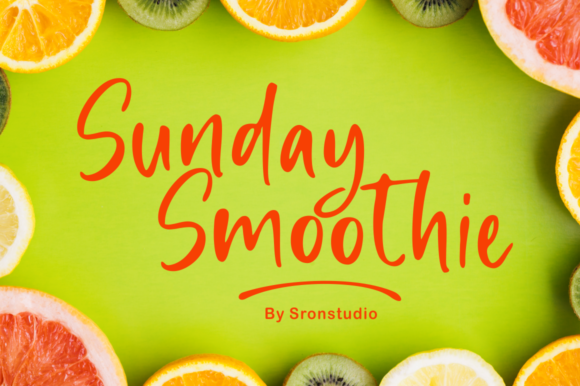 Sunday Smoothie: A Handwritten Font for Editorial Design
